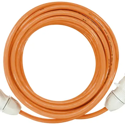 Câble de rallonge CEE Demelectric G-PUR 5×6mm² CEE/CEE 32A IP44 orange 10m 