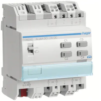 Actionneur AMD pour jalousie KNX 24V quadruple 
