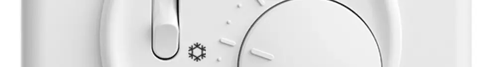Kit di copertura ENC p.termostato STANDARDdue, c.interruttore, 90×90mm, bianco 