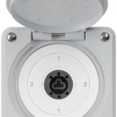 Interrupteur à clé ENC robusto IP55 avec clapet sans cylindre S3/1P gris 