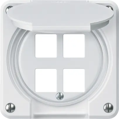UP-Montageset robusto HMS IP55 weiss für 4×Modul für Kombination 