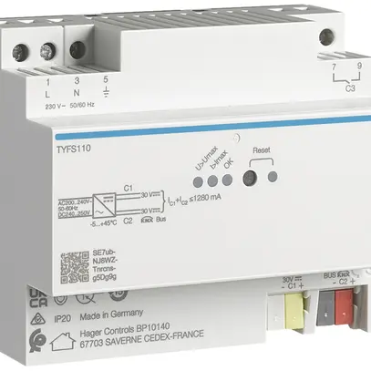 Alimentazione KNX AMD Hager 2 uscite, 1280mA 