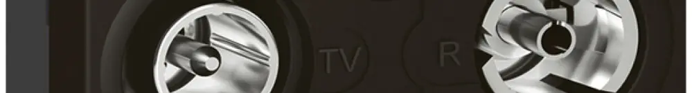 Presa antenna TV/R/SAT MOS 2 moduli nero opaco 