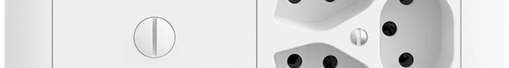 Combinaison ENC EDIZIOdue 1×2 blanc plein + 3×T13S 