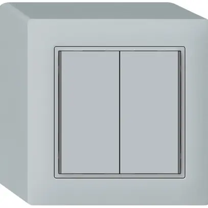 Poussoir KNX AP KAL 2×touches 4×points actionnables LED gris 