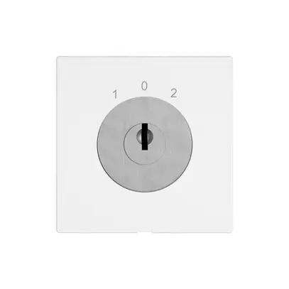 Interruttore a chiave EDIZIO.liv c.KABA 1007F/631984 c.2×ritiro 2P 1-0-2 61mm bi 