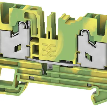 Morsetto di passaggio componibile WM S2C 4 PE 4mm² SNAP IN 2×1 DIN35 ve/gi 