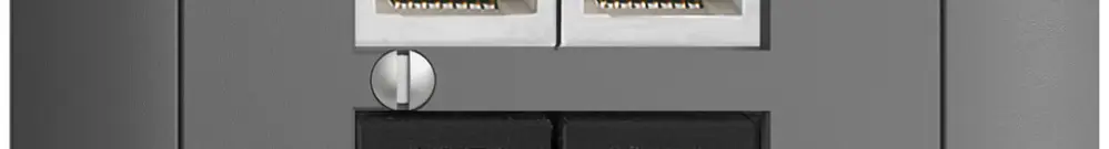 Scatola INS 4×RJ45 2×u/2×s EDIZIOdue R&M swissline grigio scuro 