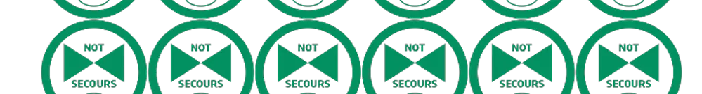 Autocollant pour lampes de secours Feuille de 48 colles, Ø 30mm 