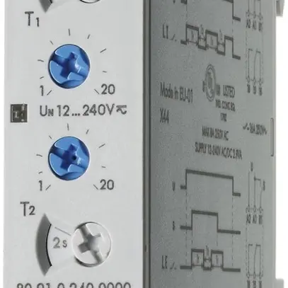 Relè a tempo AMD Finder 80.91, 1C 16A 12…240VAC/DC lampeggiante 