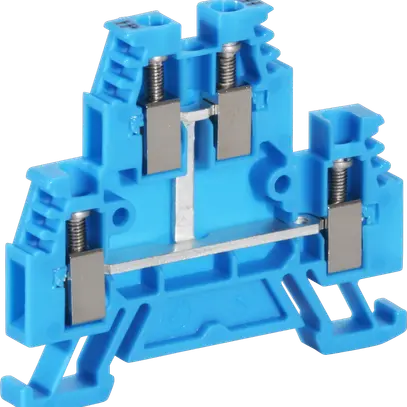 Morsetto di passaggio componibile Woertz 0.5…4mm² 32A 500V vite 2×2 DIN 35mm bl 