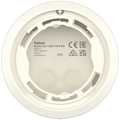 Cadre AP Theben Surface box LUXA 103 B pour détecteur de présence LUXA 103 blanc 