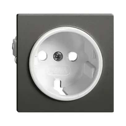 Plaque frontale EDIZIOdue Schuko noir 