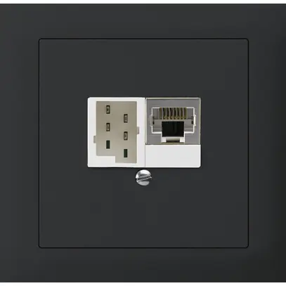 Boîte INC kallysto 1×RJ45s+1×TT83 noir 