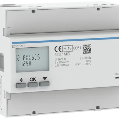 Contatore energia AMD HA ECP311D 3P diretto 125A Impuls S0 MID import+export 2T 
