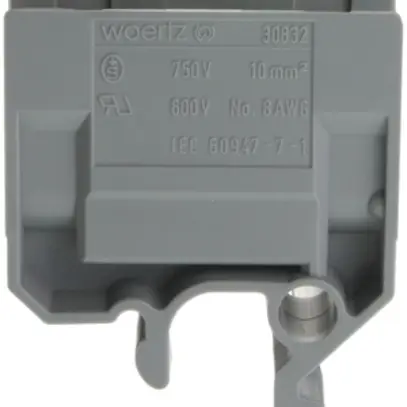 Morsetto di derivazione Woertz 4…10mm² 57A 750V raccordo a vite 2×1 guida G gr 
