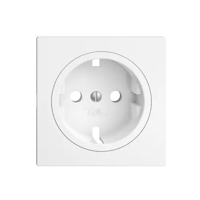 Piatta frontale EDIZIOdue F per presa SCHUKO, 60×60 mm bianco 