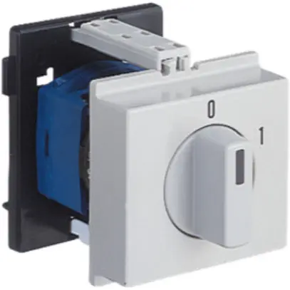 Interruttore rotativo AMD K&N, 20A/690V 0/1L, manopola grigio chiaro, "0-1" 