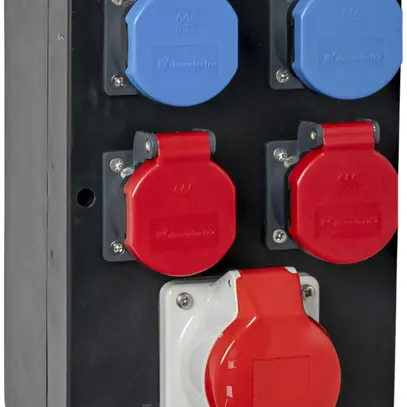 Distributore di corrente DEM DB33743 16A 2×T23 2×T25 1×T75 2×5×16mm² 1×M25 