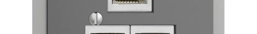 Scatola INS 3×RJ45/s 4P sep.grigio scuro EDIZIOdue R&M swissline 
