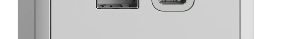 Prise AP USB 18W type A + type C Feller EDIZIOdue FX54 230V 3600mA gris clair 