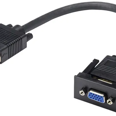 Modulo VGA Cecoflex per sistema di montaggio AV, f/f, cavo, nero 