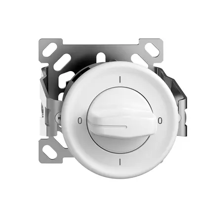 AP-Drehschalter STANDARDdue 0/3L weiss mit Drehgriff 