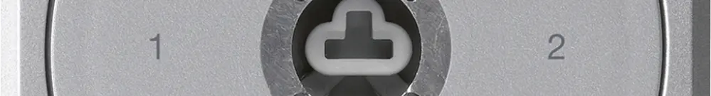 UP-Schlüsselschalter robusto ohne Klappdeckel ohne Zylinder 2/1P aluminium Kombi 