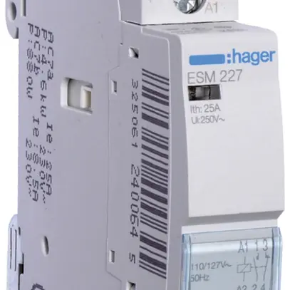 Contattore AMD Hager 127VAC 1 chiusura 1 apertura 25A 1UM 