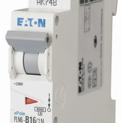 Disjoncteur Eaton C/16A 1P+N 6kA 1UM 