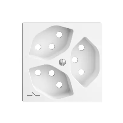 Placca frontale 3×T13,S bianco EDIZIOdue 