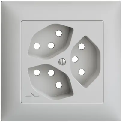 Kit frontale EDIZIOdue grigio chiaro 88×88mm 3×T13/1 