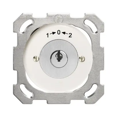 Contatto rotativo INC 1>0<2 bianco con serratura di sicurezza 