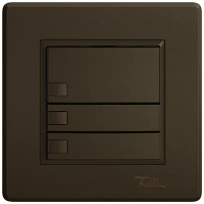 Poussoir universel ENC EDIZIO.liv UNI SNAPFIX® s.LED 3× comm.1T br 