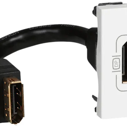 EB-Displayport Legrand Mosaic, mit Anschlusskabel, 1 Modul, weiss 