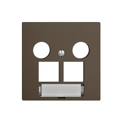 Kit de recouvrement Edue F, p.prise multimédia EASYNET, p.2×RJ45 S-One, coffee 