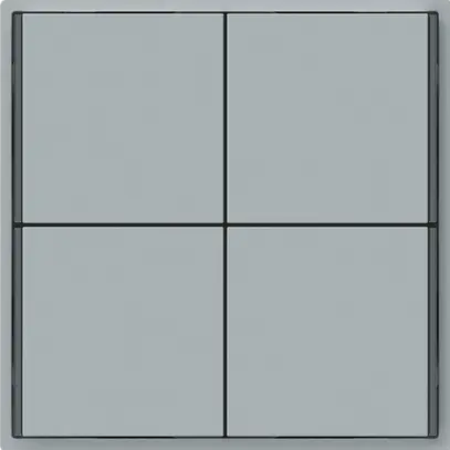 Poussoir KNX KAL 4×touches 4×points actionnables LED gris 