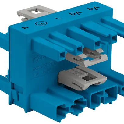 Blocco di distribuzione WINSTA MIDI 5L 1 spina/3 prese, blu 