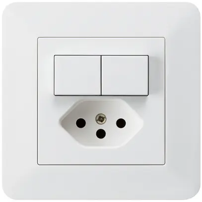 Combinazione INC 2×A-R/1P+T13 bianco kallysto.trend con protezione bambini 