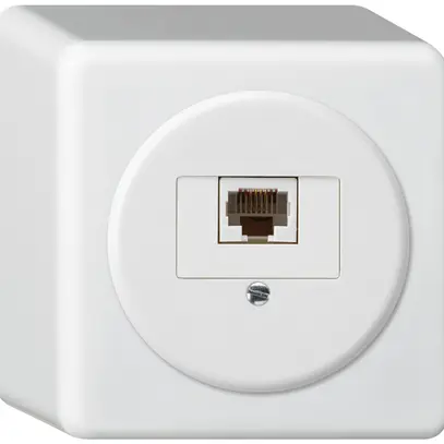 Scatola di raccordo AP basico 1×RJ45u bianco 