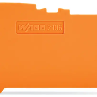 Placca intermediaria/fermatura WAGO TopJob-S 1mm 2L arancione per serie 2106 