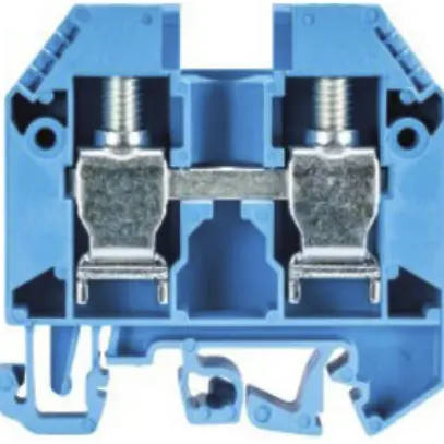 Morsetto passaggio componibile WKN 1.5…25mm² 71A 2×vite 1 pi.guida TH35/G32 blc 