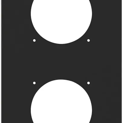 UP-Montageplatte robusto 2×1 Aluminium, schwarz 