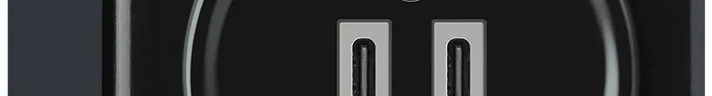 Presa di carica USB AP origin 2×USB-C 3000mA 5V nero 