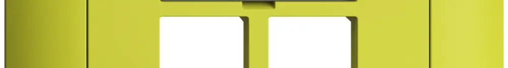 Kit di montaggio INC S-One EDIZIOdue FMI per 2×RJ45 diritto, lemon 