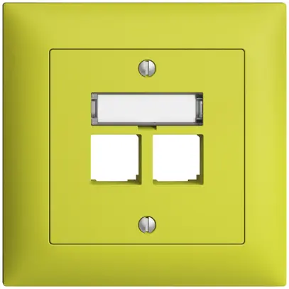 Kit di montaggio INC S-One EDIZIOdue FMI per 2×RJ45 diritto, lemon 