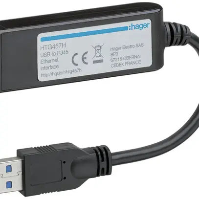 Adattatore di interfaccia Hager HTG457H USB a Ethernet 