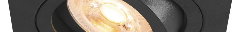 Downlight LED SLV NEW TRIA 75 GU10 1×10W REG 90×90mm nero 