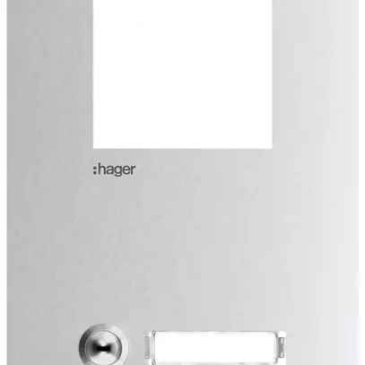 Frontplatte Hager intercom mono 1× 150×255×32mm edelstahl 