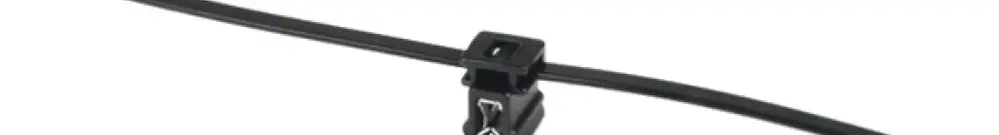 Clip d'arrêt avec collier EdgeClip T50ROSEC4A, haut parallèle 1…3mm PA66W 